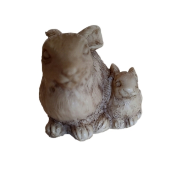 Vintage "Mother and Baby" Rabbits Figurine - Picture 3 of 5
